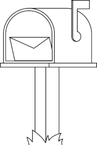 virtual-courses-illustration-24@2x Vintage mailbox with a letter – Thank you for contact page image for email and appointment booking. Régi típusú postaláda levéllel – Köszönjük hogy felveszi a kapcsolatot oldalon képe e-mail küldéshez és időpontfoglaláshoz.